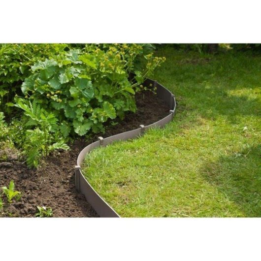 Bordura de Jardín Flexible Nature 15 cm x 10 m Polietileno Reciclado Anti-UV