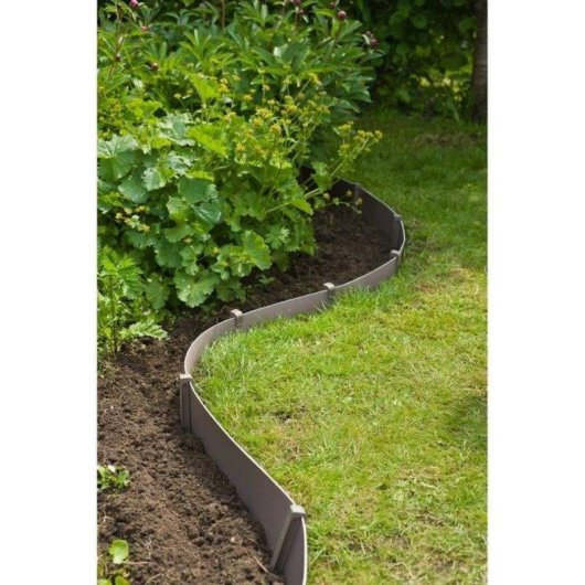Bordura de Jardín Flexible Nature 15 cm x 10 m Polietileno Reciclado Anti-UV