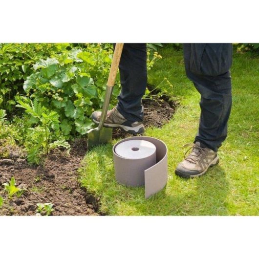 Bordura de Jardín Flexible Nature 15 cm x 10 m Polietileno Reciclado Anti-UV