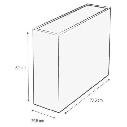 Jardinière EDA Muret Loft L Graphit 46L Blanc Ceruse