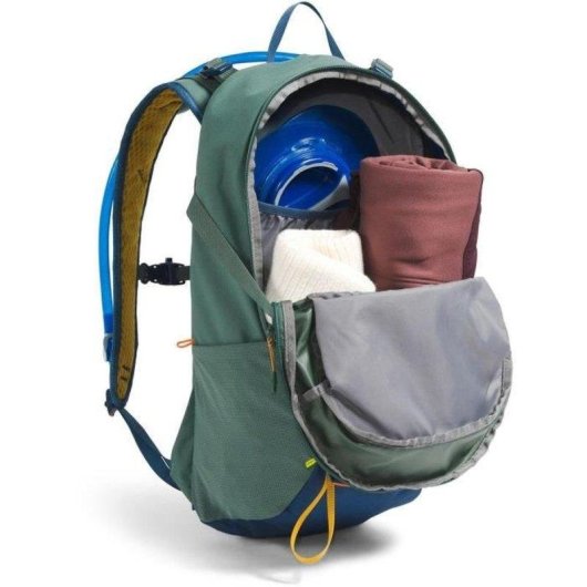 Zaino The North Face Basin 24L NextVent con copripoggio integrato e compatibile con idratazione, Verde/blu marino