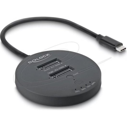 Estación de acoplamiento M.2 Delock USB 20 Gbps con clonación