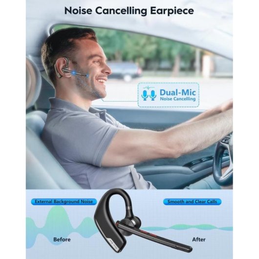 Auriculares New Bee inalámbricos Bluetooth 5.2 In Ear con cancelación de ruido y micrófono, negro