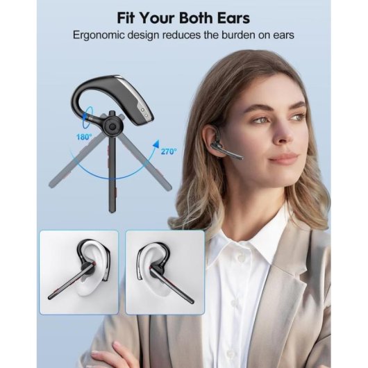 Auriculares New Bee inalámbricos Bluetooth 5.2 In Ear con cancelación de ruido y micrófono, negro