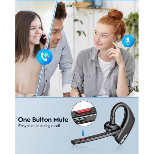 Auriculares New Bee inalámbricos Bluetooth 5.2 In Ear con cancelación de ruido y micrófono, negro