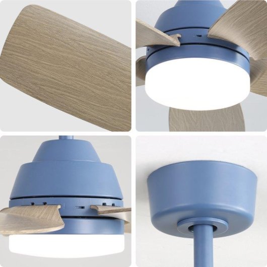 Ventilatore da Soffitto con Luce Welltin T3218P283238 22W 107cm Motore DC Silenzioso Telecomando