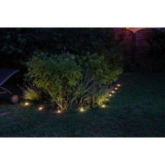 Solar-Girlande Galix 5 m 10 weiße LEDs integrierte Pfähle