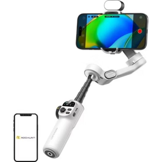 Gimbal AOCHUAN Smart X2 3 Axes RGB 7 Couleurs Blanc
