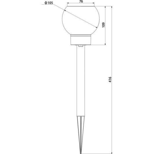 Lanterne solaire à piquet Galix Ø105 mm 12 LED SMD ambré 1800K effet flamme