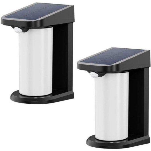 2er-Pack Lumisky Solar-Außenleuchten 5W 2x80 lm PIR-Sensor IPX4