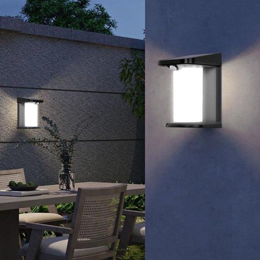 2er-Pack Lumisky Solar-Außenleuchten 5W 2x80 lm PIR-Sensor IPX4
