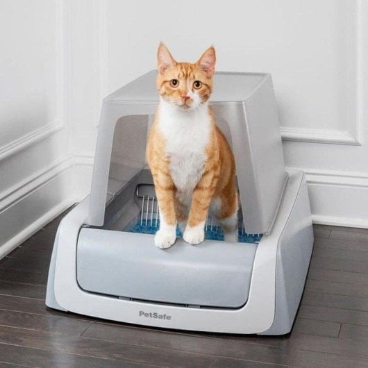 Litière auto-nettoyante PetSafe ScoopFree 1.5 avec couvercle et plateau en silice