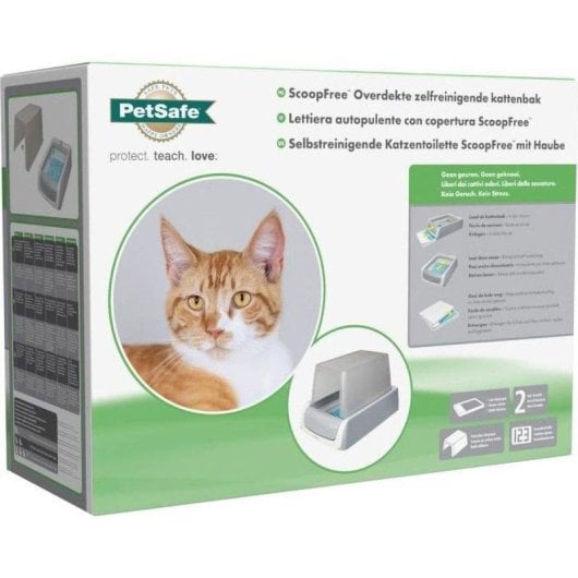 Litière auto-nettoyante PetSafe ScoopFree 1.5 avec couvercle et plateau en silice
