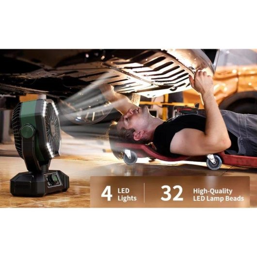 Mini Ventilatore Portatile Autrucker 20000mAh 8 Velocità LED Telecomando Oscillazione
