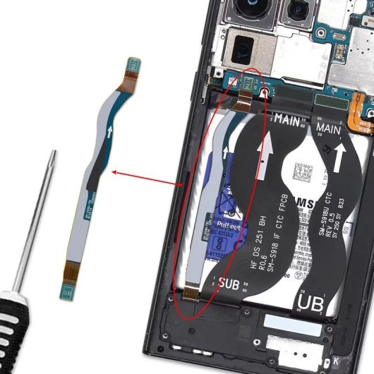 Cable flexible FRC Clappio Samsung Galaxy S23 Ultra Placa Base y Puerto de Carga