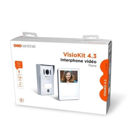 Videocitofono SCS SENTINEL Visiokit Schermo 4,3” Full HD 2 Fili Visione notturna