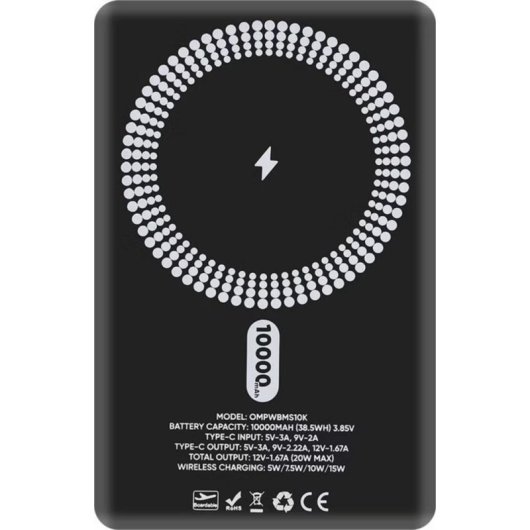 Kabellose Powerbank Obal:Me MagNetix 10000mAh MagSafe Schwarz
