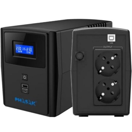 Sai Phasak 800VA Bateria Chumbo-Cálcio 15 Minutos Proteção AVR