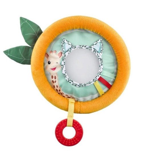 Rolo Sensorial Sophie La Girafe — Tapete Multifunções com Espelho e Furo Texturizado (6 Meses+)