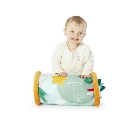 Rolo Sensorial Sophie La Girafe — Tapete Multifunções com Espelho e Furo Texturizado (6 Meses+)