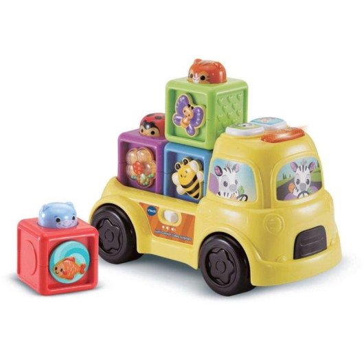 Camião interativo VTech Baby Lumi Truck com cubos de animais empiláveis multicolor