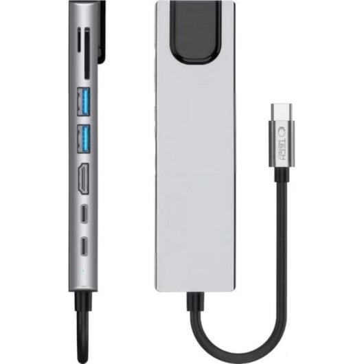 Hub USB Tech-Protect HB09 8 en 1 HDMI 4K 100W
