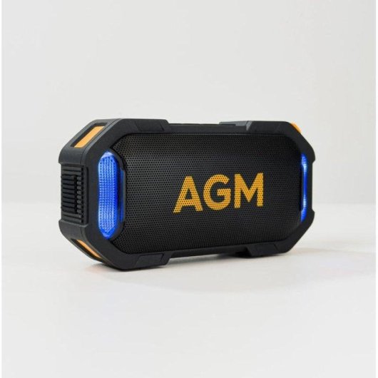 Colunas AGM Mag Rock sem fios 8 W preto e laranja com Bluetooth