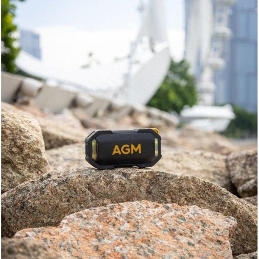 Colunas AGM Mag Rock sem fios 8 W preto e laranja com Bluetooth
