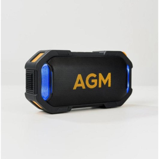Colunas AGM Mag Rock sem fios 8 W preto e laranja com Bluetooth