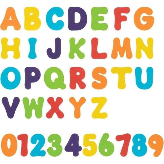 Conjunto Nuby 36 Letras e Numeros de Espuma para Banho +12 Meses