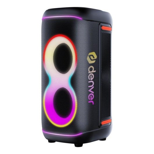 Altavoces Denver para fiestas inalámbricos y alámbricos 100 W con LED y batería