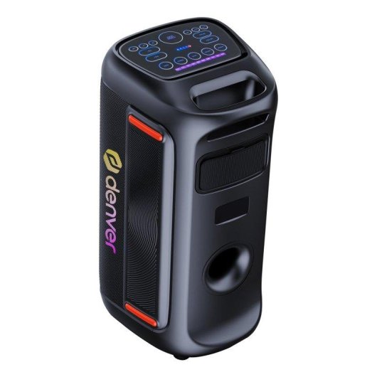 Altavoces Denver para fiestas inalámbricos y alámbricos 100 W con LED y batería