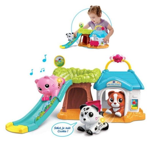 VTech Tut Tut Animo Casa Juguete Interactiva con Cookie y Tobogán