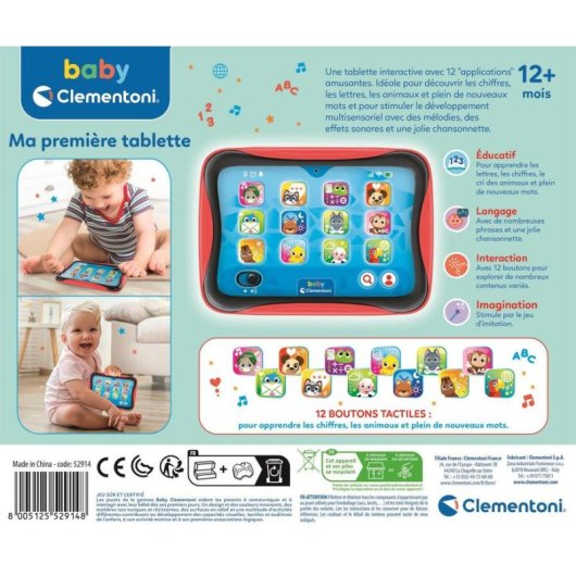 Tablet Educativa Interattiva Clementoni Ma Première 12 Pulsanti