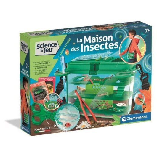 Clementoni La Maison des Insectes Kit Hábitat Portátil Observación Insectos 7+