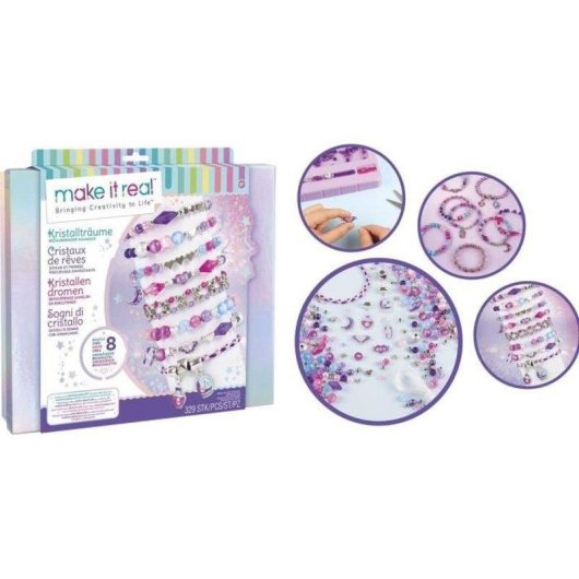 Kit de Pulseras Lansay Make It Real Crystal Dream 319 Contas