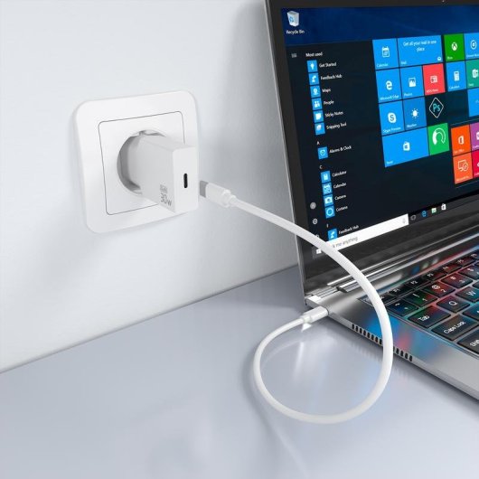 Cargador Aisens GaN USB-C 30W PD3.0 Blanco