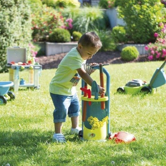 Ecoiffier Petit Jardinier Trousse Jardin 2 Roues 6 Accessoires Enfants