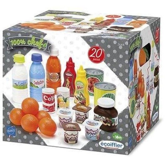 Coffret Alimentation Ecoiffier 100% Chef Pack Drive 20 Pièces