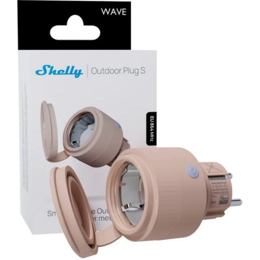 Enchufe inteligente Shelly Wave Outdoor Plug S Z-Wave Control por voz y consumo