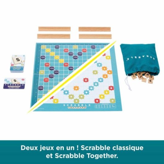 Juego de mesa Scrabble Classic 2 en 1 reversible Mattel 2-4 jugadores