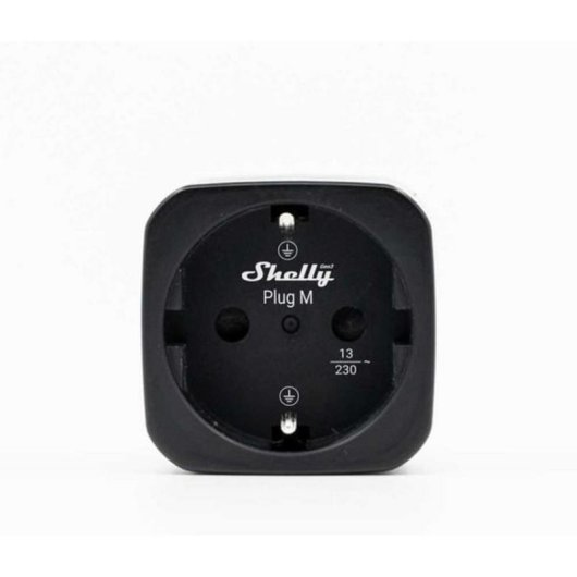 Tomada Inteligente Shelly Plug M Gen3 Bluetooth Wi-Fi Controlo por voz e Estatísticas de consumo
