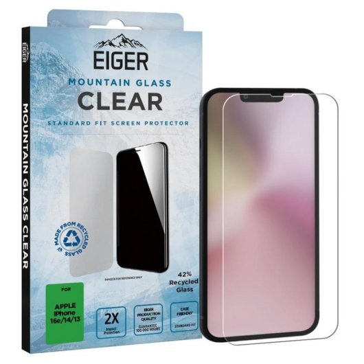Screen Protector Privacy EIGER iPhone 16e/14/13 Glas 9H
