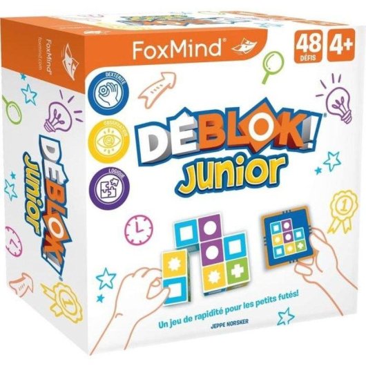 Asmodee Déblok Junior 3D-Logikspiel 40 Progressive Herausforderungen 4+