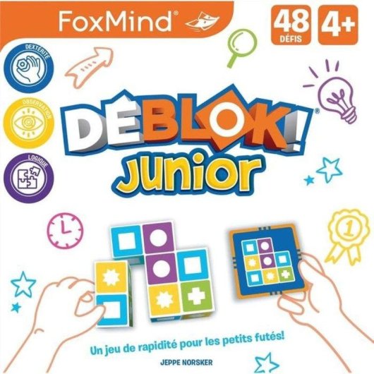 Asmodee Déblok Junior 3D-Logikspiel 40 Progressive Herausforderungen 4+