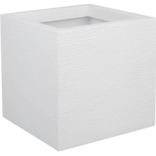 Bac à Fleurs EDA Graphit Up 21 L Blanc Cerusé 30x30x30 cm Plastique Mate Anti-UV