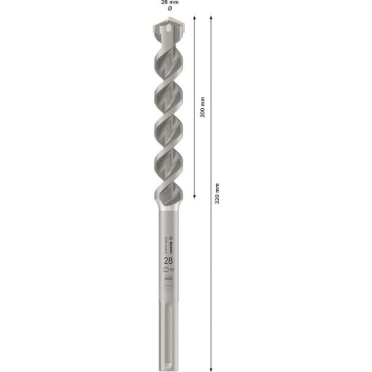 Bohrer Bosch PRO SDS max-4 Carburo 28 mm 320 mm Beton und Mauerwerk