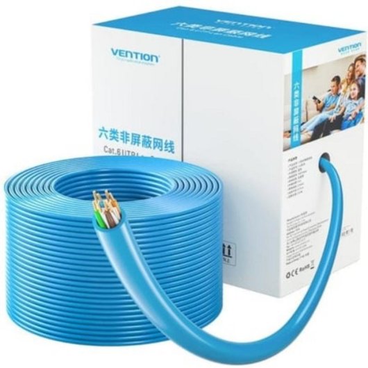 Cable de red Vention IHBL305 Cat6 UTP 305m Azul