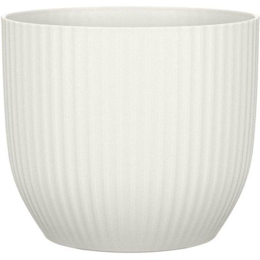 Vaso Deroma 231 Chalk White 7L Ø24 cm Plastica Leggera Testurizzata