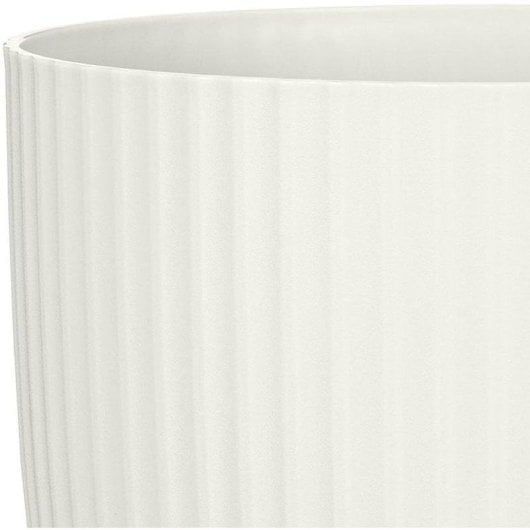 Vaso Deroma 231 Chalk White 7L Ø24 cm Plastica Leggera Testurizzata
